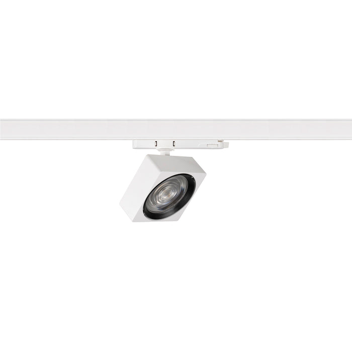SLV 1010849 EURO CUBE 2 L, 3-phase spotlight, rectangular, 4000K, 21 W, PHASE, 40°, white / black (MD23)
