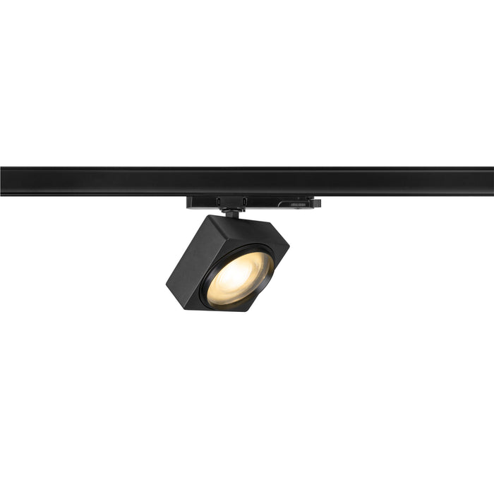 SLV 1010850 EURO CUBE 2 L, 3-phase spotlight, rectangular, 3000K, 21 W, PHASE, 40°, black (MD25)