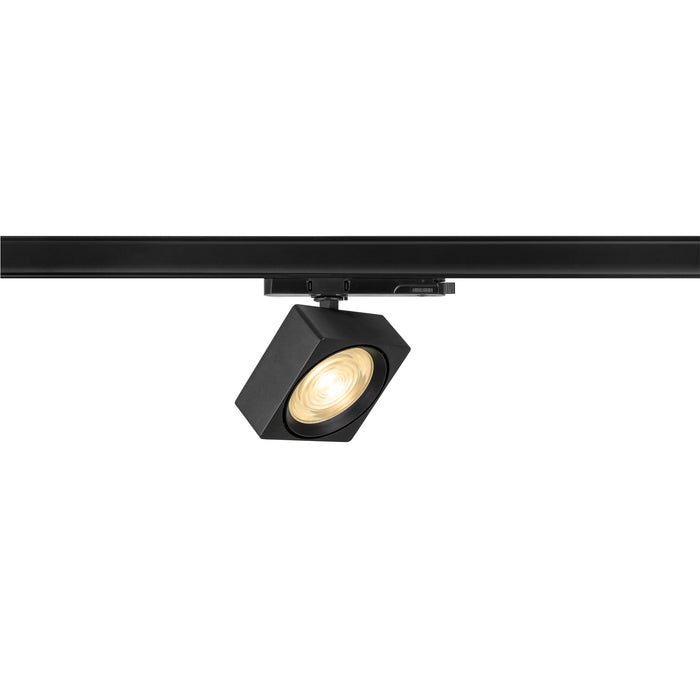 SLV 1010850 EURO CUBE 2 L, 3-phase spotlight, rectangular, 3000K, 21 W, PHASE, 40°, black (MD01)