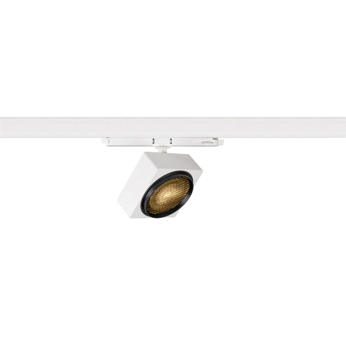 SLV 1010852 EURO CUBE 2 L, 3-phase spotlight, rectangular, 3000K, 21 W, DALI 2, 40°, white / black (MD26)