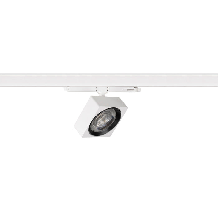SLV 1010852 EURO CUBE 2 L, 3-phase spotlight, rectangular, 3000K, 21 W, DALI 2, 40°, white / black (MD23)