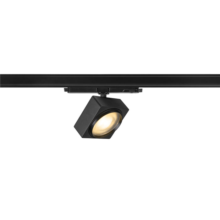 SLV 1010854 EURO CUBE 2 L, 3-phase spotlight, rectangular, 3000K, 21 W, DALI 2, 40°, black (MD25)