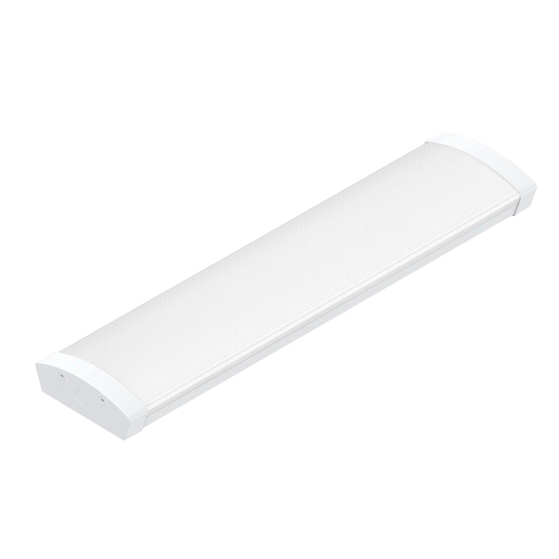 White LED wraparound ceiling light fixture with a matte finish.