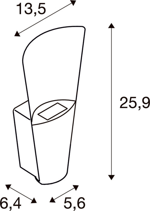 SLV 1011020 RASTERLYS WL UP/DOWN, wall-mounted luminaire, rectangular, 3000 K, 16 W, PHASE, 45°, anthracite (MD12)