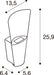 SLV 1011020 RASTERLYS WL UP/DOWN, wall-mounted luminaire, rectangular, 3000 K, 16 W, PHASE, 45°, anthracite (MD12)