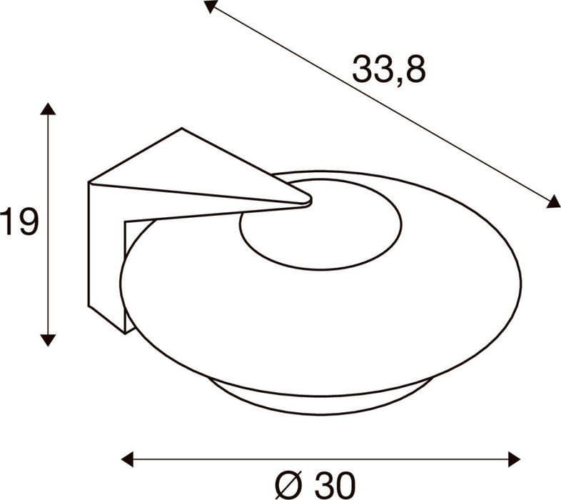 SLV 1011021 SEJERO, wall-mounted luminaire, E27, 1 x max. 15 W, anthracite (MD12)