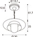 SLV 1011025 SEJERO, pendant luminaire, E27, pendant length 49.1 cm,  1 x max. 15 W, anthracite (MD12)