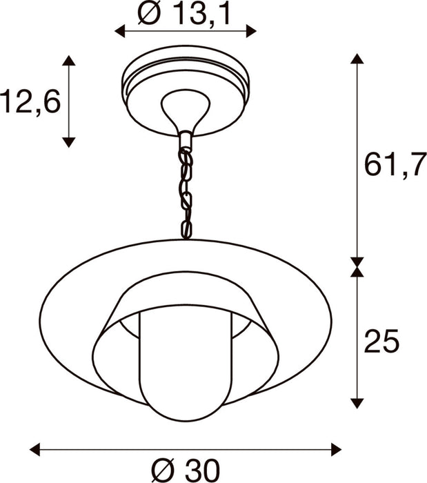 SLV 1011026 SEJERO, pendant luminaire, E27, pendant length 49.1 cm,  1 x max. 15 W, beige (MD12)