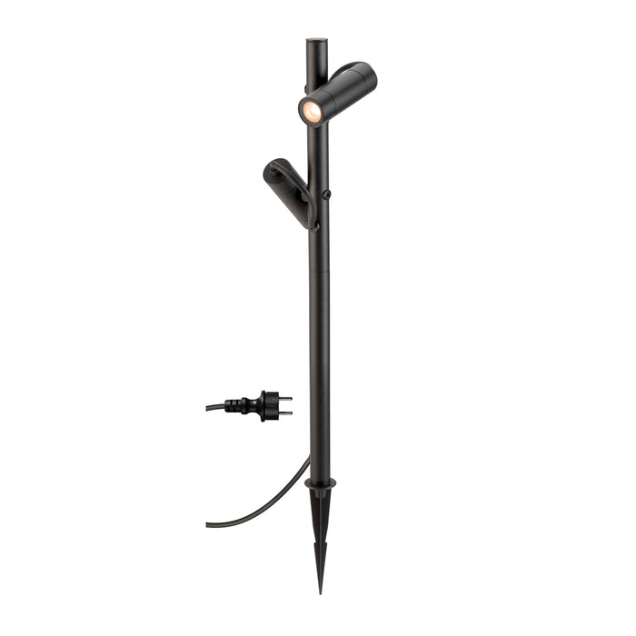 SLV 1011033 HELIA SLIM Pole, double, LED outdoor floor lamp, IP65, 2200 K, black (MD01)