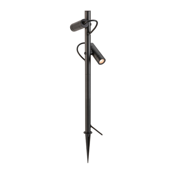 SLV 1011033 HELIA SLIM Pole, double, LED outdoor floor lamp, IP65, 2200 K, black (MD25)