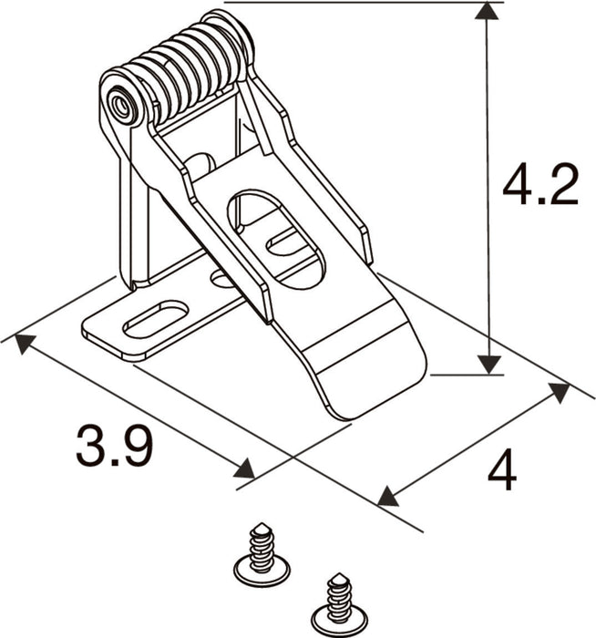 SLV 1011084 PANEL P/PAVANNO, Mounting Criclips 4 pcs (MD12)