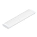 LED light fixture in white plastic with a textured finish, designed for wall mounting.