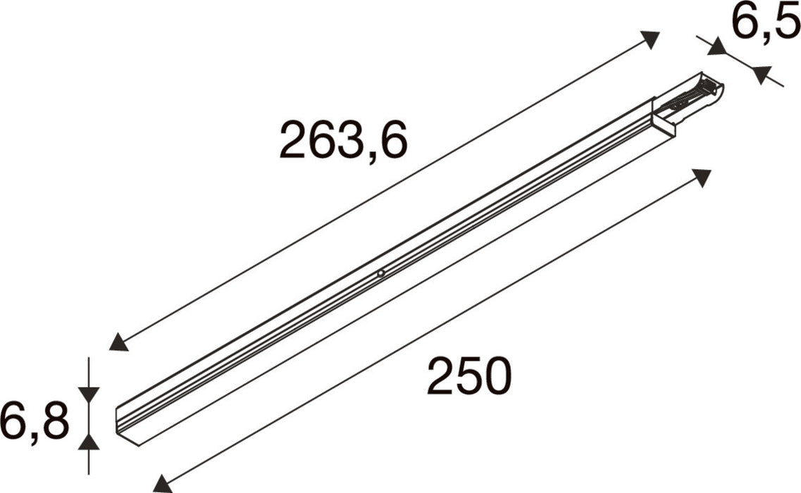 SLV 1011240 EASYLIGHT 2500 150 835/840/850 WB WH ML DALI2 EM 3H Trunking System 2500MM (MD12)