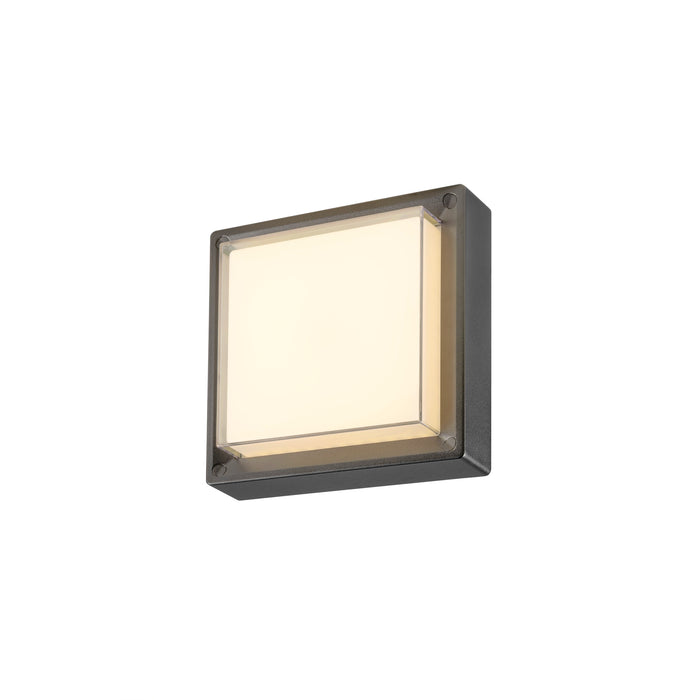 SLV 1011260 AINOS SLIDE WL, Wall surface-mounted luminaire, square, PHASE, 2700/3000 K, 11 W, IP65, black (MD25)
