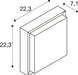 SLV 1011260 AINOS SLIDE WL, Wall surface-mounted luminaire, square, PHASE, 2700/3000 K, 11 W, IP65, black (MD12)