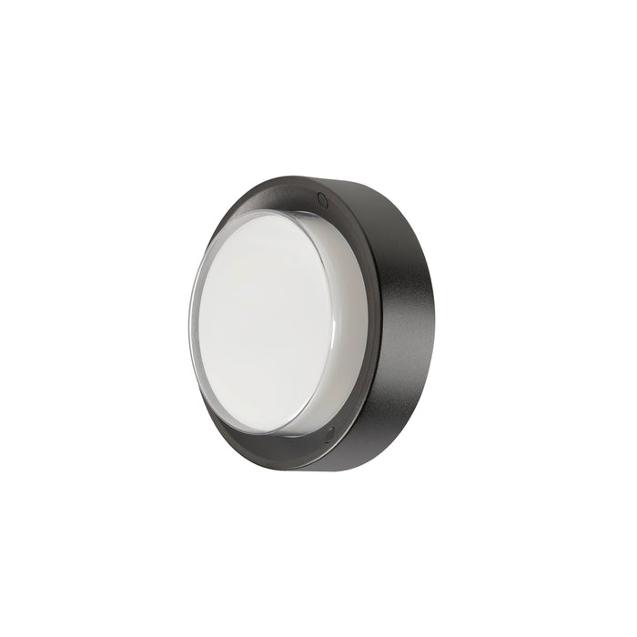 SLV 1011261 AINOS SLIDE WL, surface-mounted wall luminaire, round, PHASE, 2700/3000 K, 11 W, IP65, black (MD27)