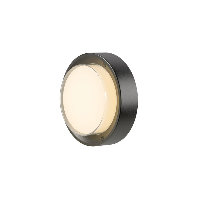 SLV 1011261 AINOS SLIDE WL, surface-mounted wall luminaire, round, PHASE, 2700/3000 K, 11 W, IP65, black (MD24)