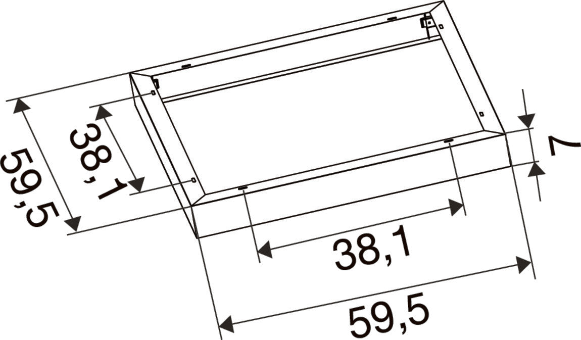 SLV 1011266 SURFACE MOUNTING FRAME, 600 WH (MD12)