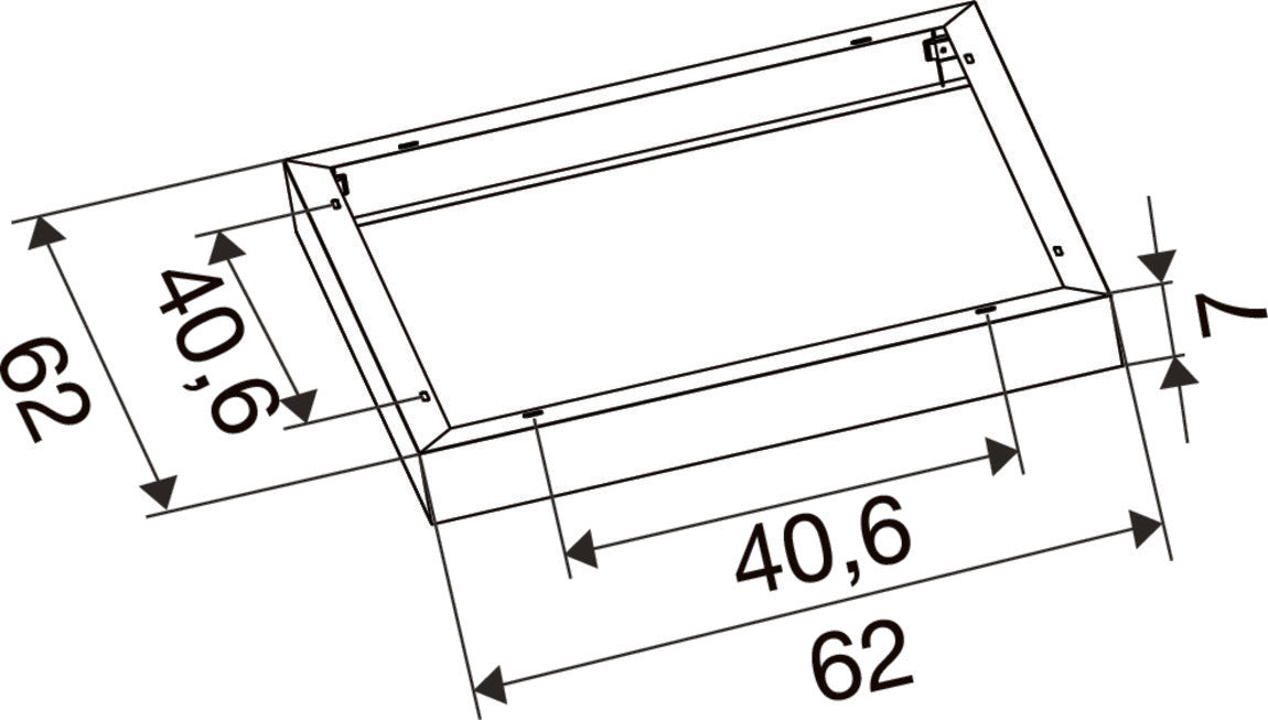 SLV 1011267 SURFACE MOUNTING FRAME, 625 WH (MD12)