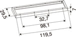 SLV 1011268 SURFACE MOUNTING FRAME, 1200/300 WH (MD12)
