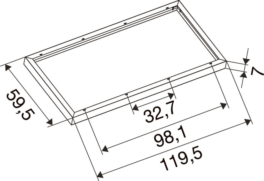 SLV 1011269 SURFACE MOUNTING FRAME, 1200/600 WH (MD12)