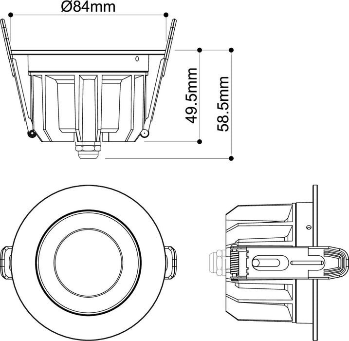 SLV 1011291 DOWNLIGHT P, 84 12 WM 830 60 ML WH IP54 (MD12)