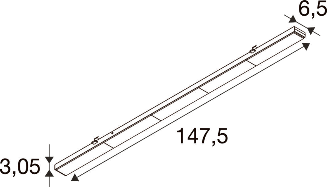 SLV 1011320 RETRO, LT 1500 135 835/840/850 NB ML EM 3H WH LICHTRÄGER 1500 (MD12)