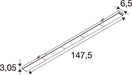 SLV 1011323 RETRO, LT 1500 133 835/840/850 NB ML EM 3H WH DALI LICHTRÄGER 1500 (MD12)