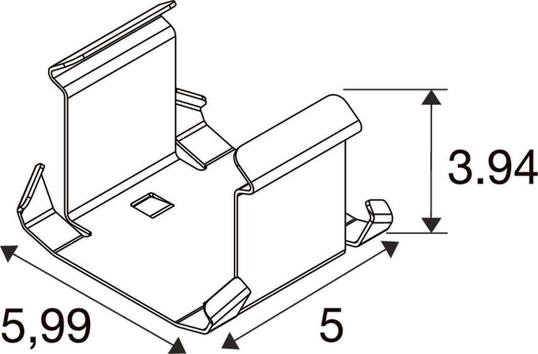 SLV 1011333 RETRO, MOUNTING CLIP Q-STIN T5, Q-STIN T8, VLG T5, VLG T8 (MD12)