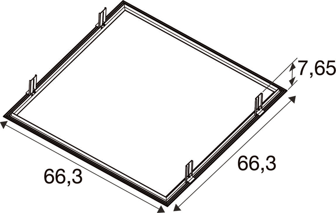 SLV 1011339 RECESSED MOUNTING FRAME, 625 BK (MD12)