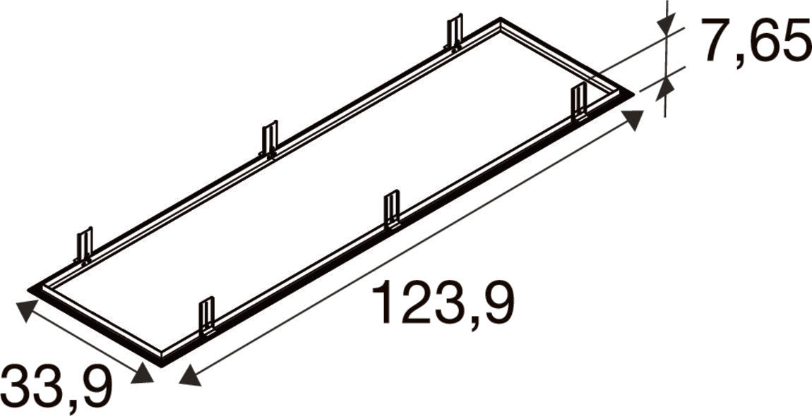 SLV 1011340 RECESSED MOUNTING FRAME, 1200/300 BK (MD12)