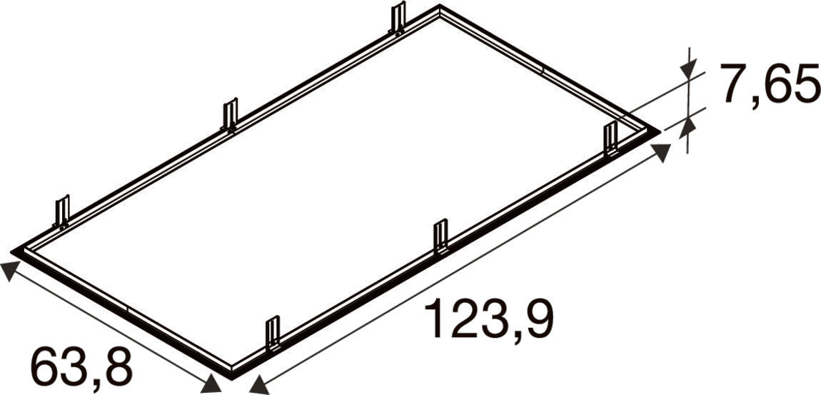 SLV 1011341 RECESSED MOUNTING FRAME, 1200/600 BK (MD12)