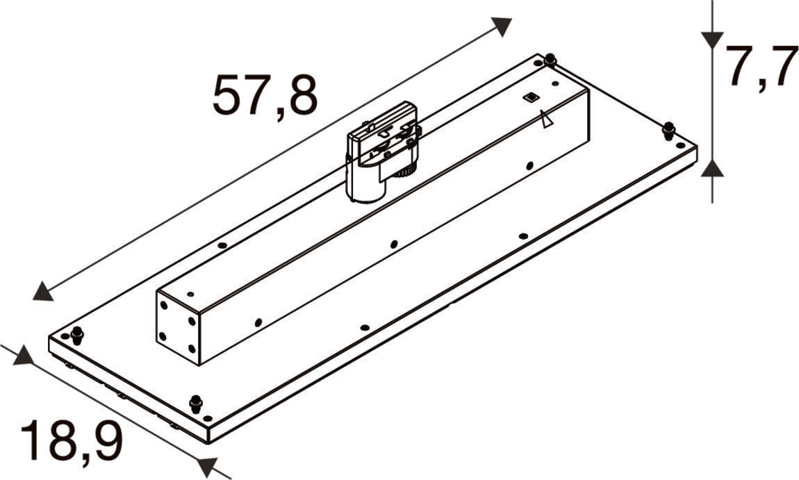 SLV 1011394 TRACK PANEL, 3PH. 120 830/840 DWB ML BK (MD12)