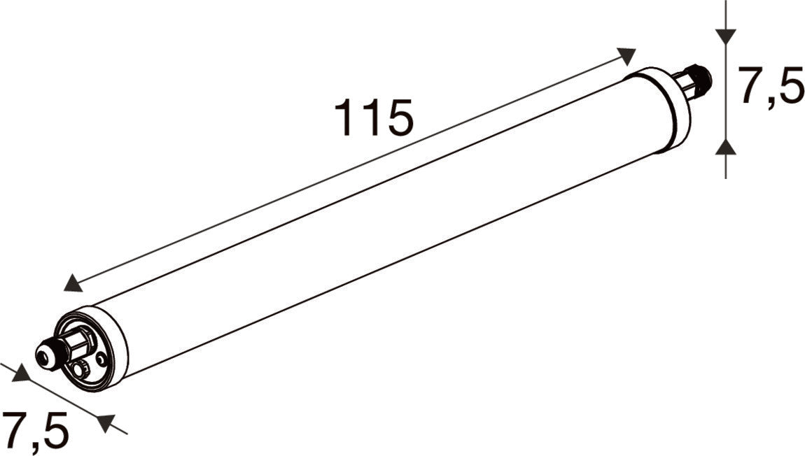 SLV 1011475 TUBULAR P, 1200 560 840 WH DALI2 OPL PMMA (MD12)