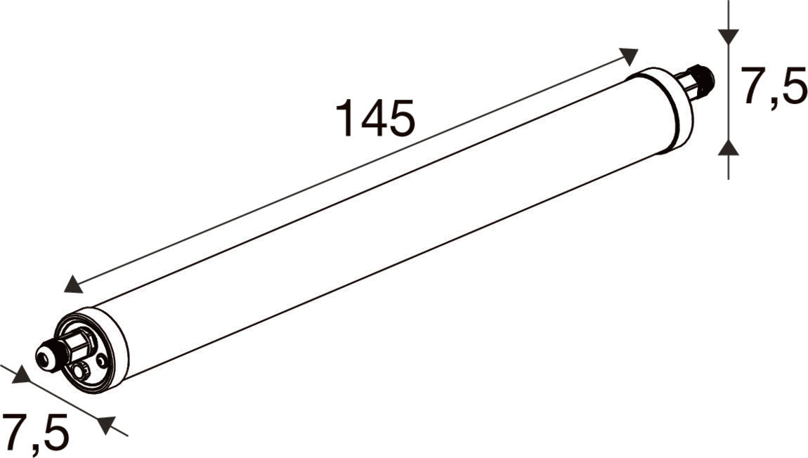 SLV 1011526 TUBULAR P, 1500 680 830 WH DALI2 OPL PC (MD12)