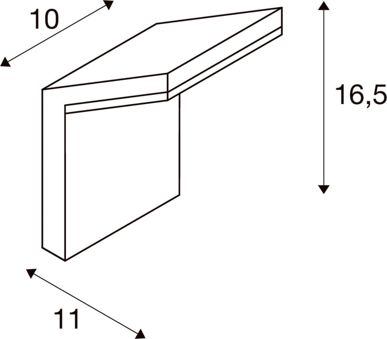 SLV 1011572 ORDI, WL, surface-mounted wall luminaire, 2700/3000 K, 6/8.5 W, IP54, anthracite (MD12)