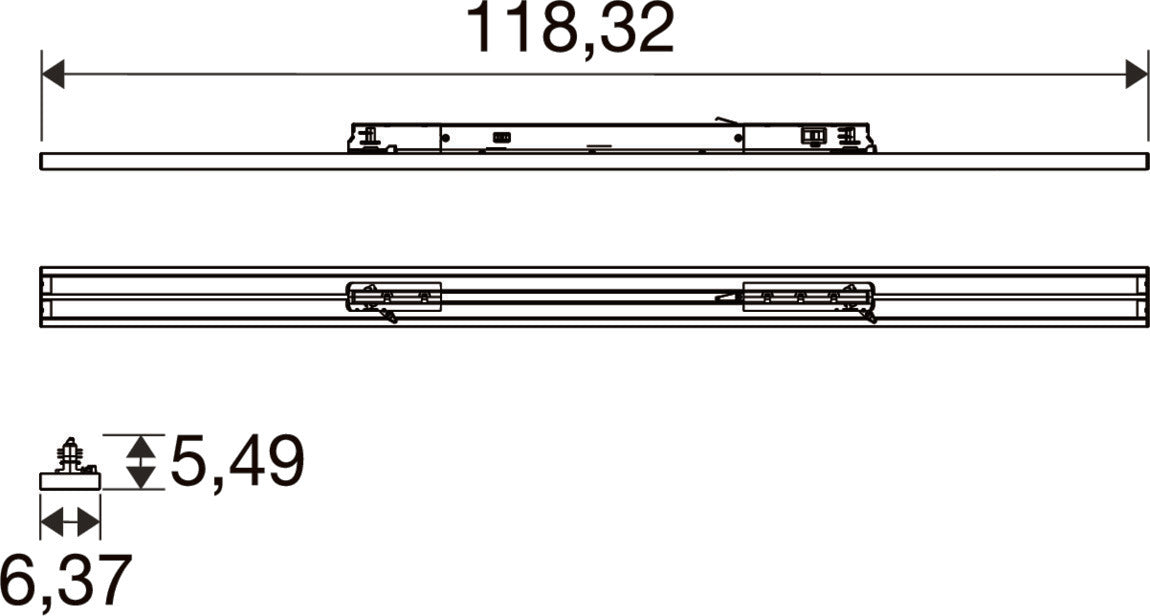 SLV 1011589 TRACK LINE M, 3~ Spot, 84 830/835/840 DWB ML WH DALI (MD12)