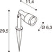 SLV 1011598 SYNA GARDEN, SP, ground spike luminaire, 150 cm connection cable, IP44/IP65, 2200 K, 6.2 W, 36°, black (MD12)