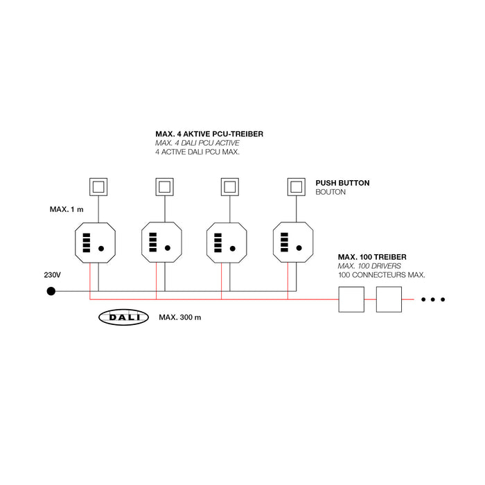 SLV 1011655 DALI INTERFACE PUSH DIMM / DALI PCU TW G2, white (MD23)