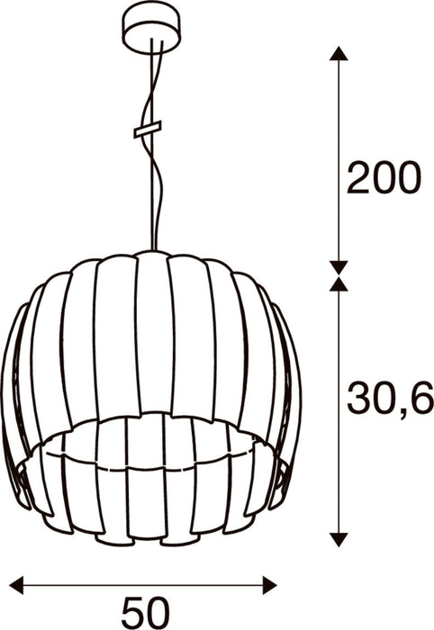 SLV 1011683 HAVEN 50, PD, E27, pendant light, E27, 1 x 40 W, gold (MD12)