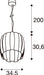 SLV 1011685 HAVEN 35, PD, E27, pendant light, E27, 1 x 40 W, white (MD12)