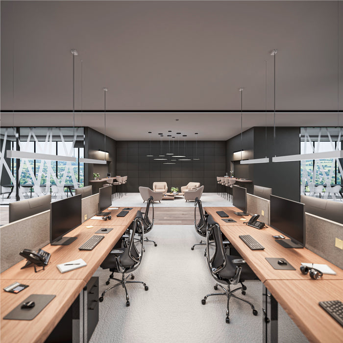 SLV 1012159 GLENOS 2.0, PD, 1.5M, DALI, UGR19, Pendant luminaire, Pendant length: 200 cm, 3000 K, 46 W, 80°, black (MD20)