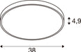 SLV 1011695 MEDO 2 SLIM 40, CL, PHASE, Ceiling Surface-Mounted Luminaire, 3000/4000 K, 15.5 W, 85°, black (MD12)