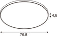 SLV 1011700 MEDO 2 SLIM 40, CL, PHASE, Ceiling Surface-Mounted Luminaire, 3000/4000 K, 45 W, 85°, white (MD12)