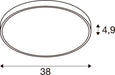 SLV 1011703 MEDO 2 SLIM 40, CL, DALI, Ceiling Surface-Mounted Luminaire, 3000/4000 K, 15.5 W, 85°, black (MD12)
