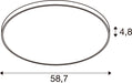 SLV 1011706 MEDO 2 SLIM 60, CL, DALI, Ceiling Surface-Mounted Luminaire, 3000/4000 K, 34 W, 85°, white (MD12)