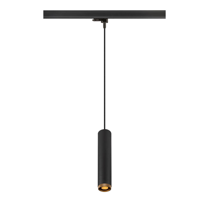 SLV 1011710 GRIP! L, 3~ Pendant luminaire, QPAR51, GU10, 1 x 6 W, black / gold-coloured (MD01)