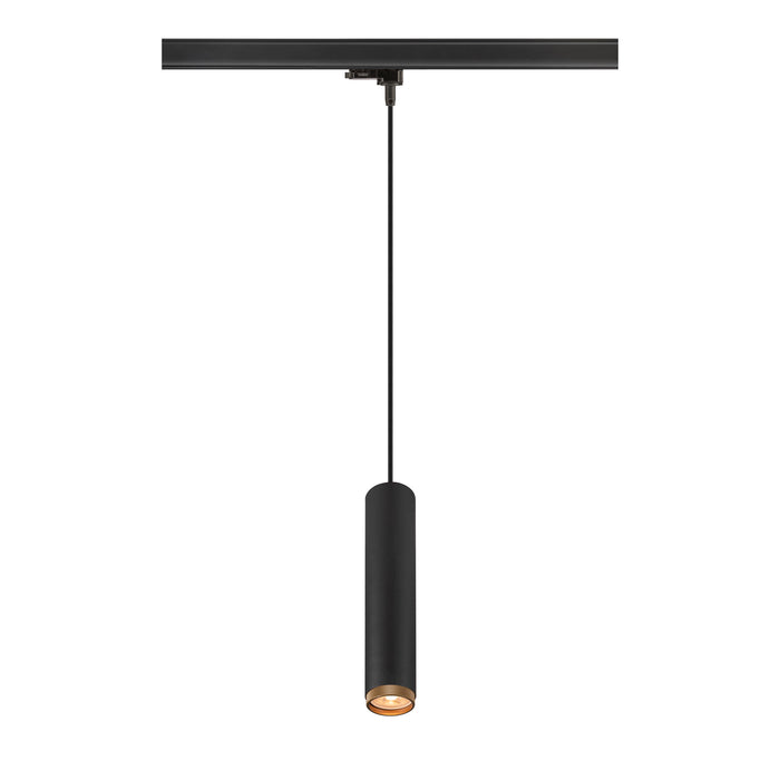 SLV 1011710 GRIP! L, 3~ Pendant luminaire, QPAR51, GU10, 1 x 6 W, black / gold-coloured (MD23)
