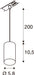 SLV 1011717 ENOLA 2.0 M, 1~ pendant luminaire, SINGLE, QPAR51, 1 x 10 W, black (MD12)