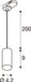 SLV 1011725 ENOLA 2.0 M, 3~ pendant luminaire, SINGLE, GU10 MINI, PAR11, 1 x 5 W, black (MD12)